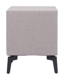 Zuo Modern Halle 100% Polyester, MDF, Plywood, Steel Modern Side Table Gray 100% Polyester, MDF, Plywood, Steel