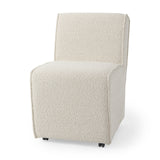 Mercana Damon Dining Chair Cream Boucle Fabric 