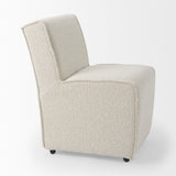 Mercana Damon Dining Chair Cream Boucle Fabric 