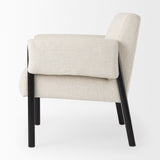 Mercana Ashton Accent Chair Beige Fabric | Black Wood