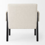 Mercana Ashton Accent Chair Beige Fabric | Black Wood