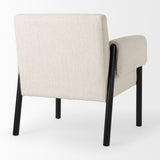 Mercana Ashton Accent Chair Beige Fabric | Black Wood