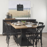 Mercana Etienne Dining Chair Black Wood | Black Metal