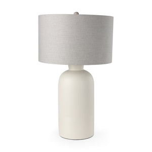 Mercana Cato Table Lamp Cream Base | White Shade