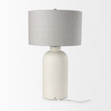 Mercana Cato Table Lamp Cream Base | White Shade