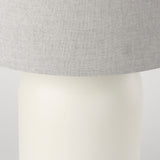 Mercana Cato Table Lamp Cream Base | White Shade