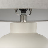 Mercana Cato Table Lamp Cream Base | White Shade