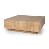 Mercana Hayden Coffee Table Light Brown Wood | 42" Square