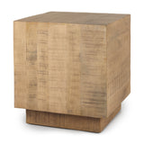 Mercana Hayden End/Side Table Light Brown Wood | 11" Square