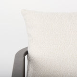 Mercana Kopari Accent Chair  White Boucle | Dark Brown Wood