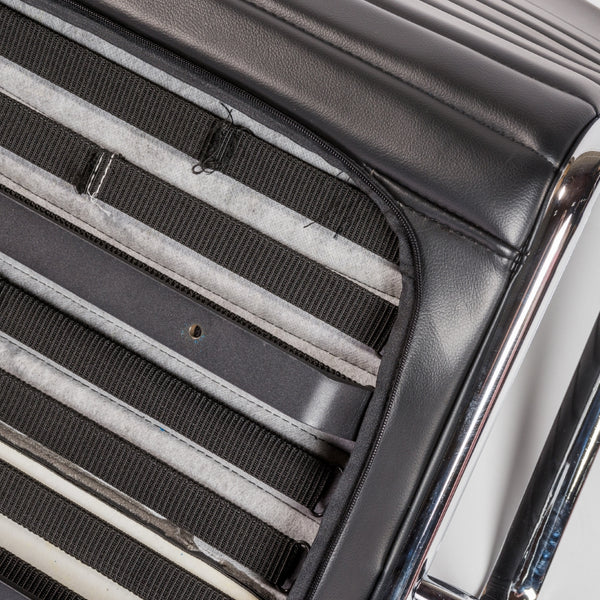 Dirk Low Back Office Chair in Black with Chromed Steel Base