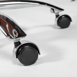 Dirk Low Back Office Chair w/o Armrests in Cognac with Chrome Base