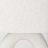 Mercana Tao Table Lamp White Base | Beige Shade