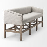 Mercana Bergen Bench Grey Herringbone | Wood