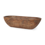 Mercana Athena Wooden Bowl Medium Brown | Oblong