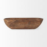Mercana Athena Wooden Bowl Medium Brown | Oblong