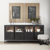 Mercana Sloan Sideboard Black & Brown Wood | Black Metal