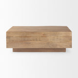 Mercana Hayden Coffee Table Light Brown Wood | Rectangular