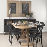 Mercana Etienne Dining Chair Black Wood | Black Metal