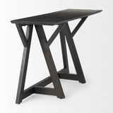 Mercana Jennings Console Table Dark Brown Wood