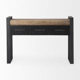 Mercana Carga Console Table Brown Wood | Black Metal