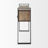 Mercana Carga Console Table Brown Wood | Black Metal