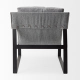 Mercana Guilia Accent Chair Castlerock Gray Fabric | Black Metal