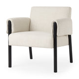 Mercana Ashton Accent Chair Beige Fabric | Black Wood