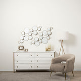 Mercana Savannah Gold Sideboard White | Gold Metal | 6 Drawer