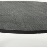 Mercana Atticus Coffee Table Black Wood | Antiqued Gold Hammered Metal Frame 