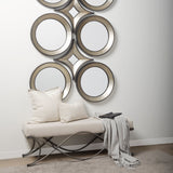 Mercana Ovallas Wall Mirror Champagne Wood | Round