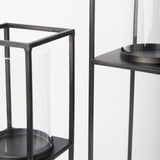 Mercana Cindy Candle Holder Black Metal | Set of 2 