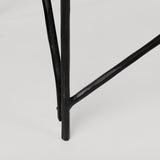 Mercana Lorlei Console Table White Marble | Black Iron