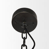 Mercana Selma Chandelier Black Wood | Black Metal