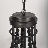 Mercana Selma Chandelier Black Wood | Black Metal