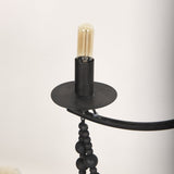 Mercana Selma Chandelier Black Wood | Black Metal