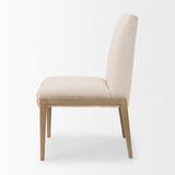 Mercana Palisades Dining Chair Cream | Light Brown Wood 