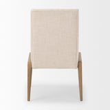 Mercana Palisades Dining Chair Cream | Light Brown Wood 