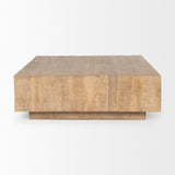 Mercana Hayden Coffee Table Light Brown Wood | 42" Square