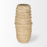 Mercana Kamli Vase Beige Paper Mache | Small