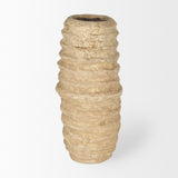 Mercana Kamli Vase Beige Paper Mache | Small