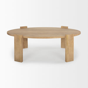 Mercana Evelyn Coffee Table Light Brown Wood | Oblong