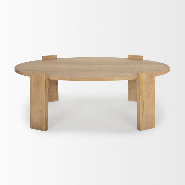 Mercana Evelyn Coffee Table Light Brown Wood | Oblong
