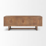 Mercana Grier Media Console Medium Brown Wood | Cane Accent