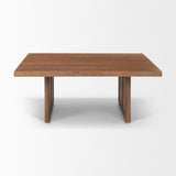 Mercana Grier Coffee Table Medium Brown Wood | Cane Accent