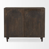 Mercana Tucker Accent Cabinet Dark Brown Wood | 2 Door