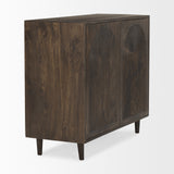 Mercana Tucker Accent Cabinet Dark Brown Wood | 2 Door