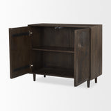 Mercana Tucker Accent Cabinet Dark Brown Wood | 2 Door