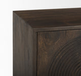 Mercana Tucker Accent Cabinet Dark Brown Wood | 2 Door