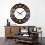 Mercana Newcastle Wall Clock Brown Metal | 57"